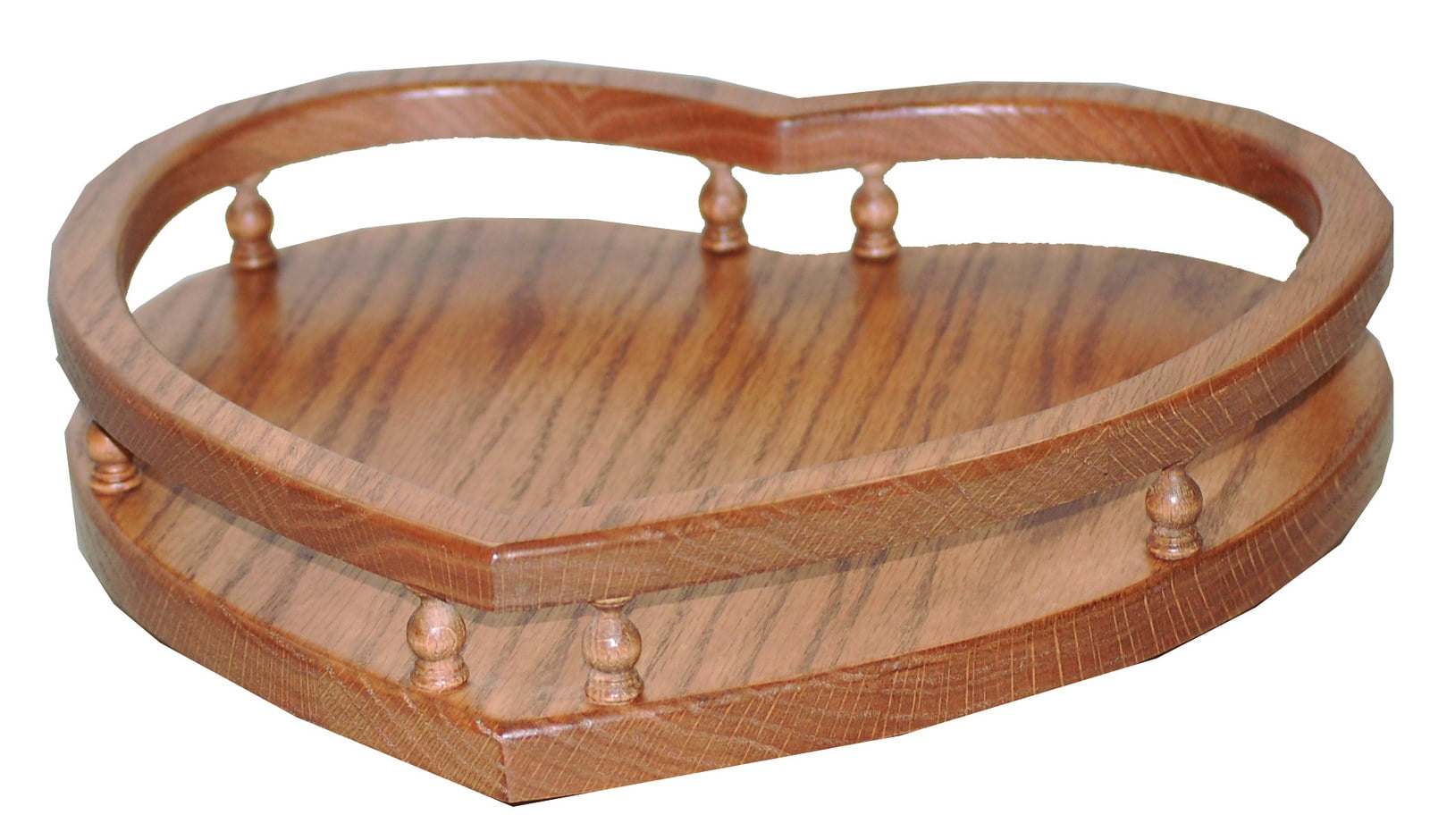 Amish Made in USA Kitchen 2 Sizes Available Oak Apple Shaped Lazy Susan