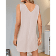 thumbnail image 4 of Chaleco Tipo Jersey para Mujer, Vestido Liso con Bolsillos, Color Albaricoque M, 4 of 8