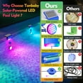 thumbnail image 6 of Tanbaby Solar Pool Lights, IP68 Waterproof Swimming Pool Lights,RGB Color Changing Pool Light with Remote, 16 Colors Underwater Patio Decor for Above Ground (1PC), 6 of 9