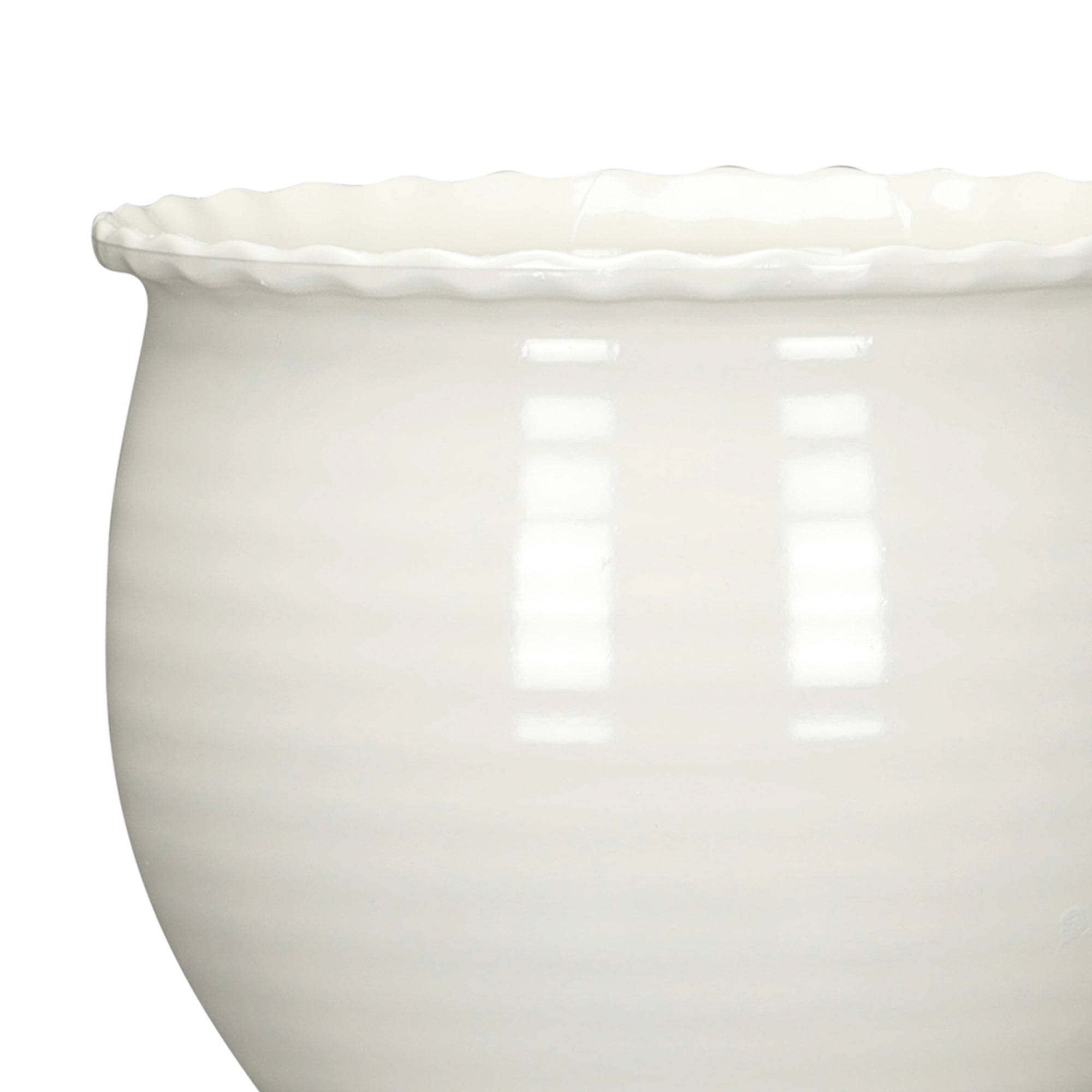 Mainstays Brooke 8" x 8" x 6.5" Round Vanilla Dream 100% Recycled Resin Planter