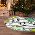 thumbnail image 5 of Sikiie Funny Dinosaurs on Stripes Nativity Christmas Tree Skirt, Jesus Christian Winter Holiday Tree Mat Decoration(30-48IN)48", 5 of 6