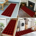 thumbnail image 6 of Christmas Farmhouse Washable Area Rug 2 x 6 ft Classical Red Black Buffalo Plaid, Soft Non Slip Rugs Stain Repellent Indoor Felt Carpet for Living Dining Room Bedroom Home Office, 6 of 9