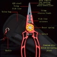 thumbnail image 3 of 1pc Aluminum Alloy Multifunctional Fishing Pliers with Scissors - Essential Outdoor Fishing Tool for Fish Control and Cutting Fishing Line, 3 of 9