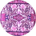 thumbnail image 1 of Ahgly Company Indoor Round Medallion Purple Traditional Area Rugs, 6' Round, 1 of 4