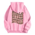 thumbnail image 5 of WEAIXIMIUNG Sweatshirts Grande Taille pour Femmes 3X Carcos Décontracté Col Rond Poche Imprimé Lettres Anglaises Hoodie, 5 of 5