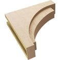 thumbnail image 6 of 6"W x 24"D x 24"H Thin Rivera Rough Cedar Woodgrain TimberThane Corbel, Primed Tan, 6 of 6