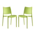 thumbnail image 1 of Modway Hipster Polypropylene Plastic Dining Side Chair, Green, Set of 2, 1 of 4
