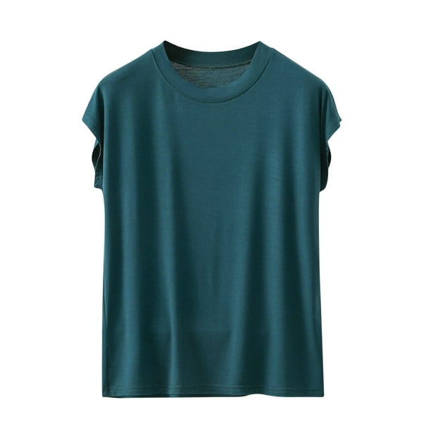 Camisetas de Cuello Redondo de Manga Larga para Mujeres, 100% Poliéster