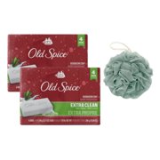 Old Spice Bar Soap for Men Fiji with Palm Tree Scent, 4 Ct (2 pack) with Loofah