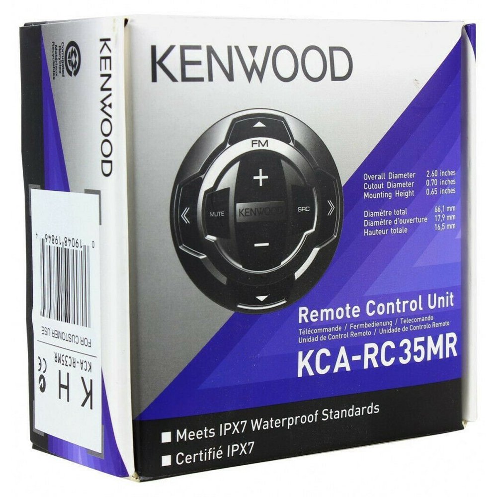 NEW! Kenwood KCARC35MR Marine Wired Remote for KMRM315BT D365BT