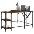 thumbnail image 3 of vidaXL Desk Smoked Oak 54.7"x54.7"x29.5" Engineered Wood, 3 of 9