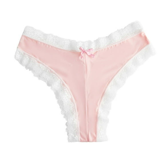 GDREDA Women Underwear High Waist Womens Fashion Multicolored Crotch Hollow Heart Button Comfortable Underwear Pink,S
