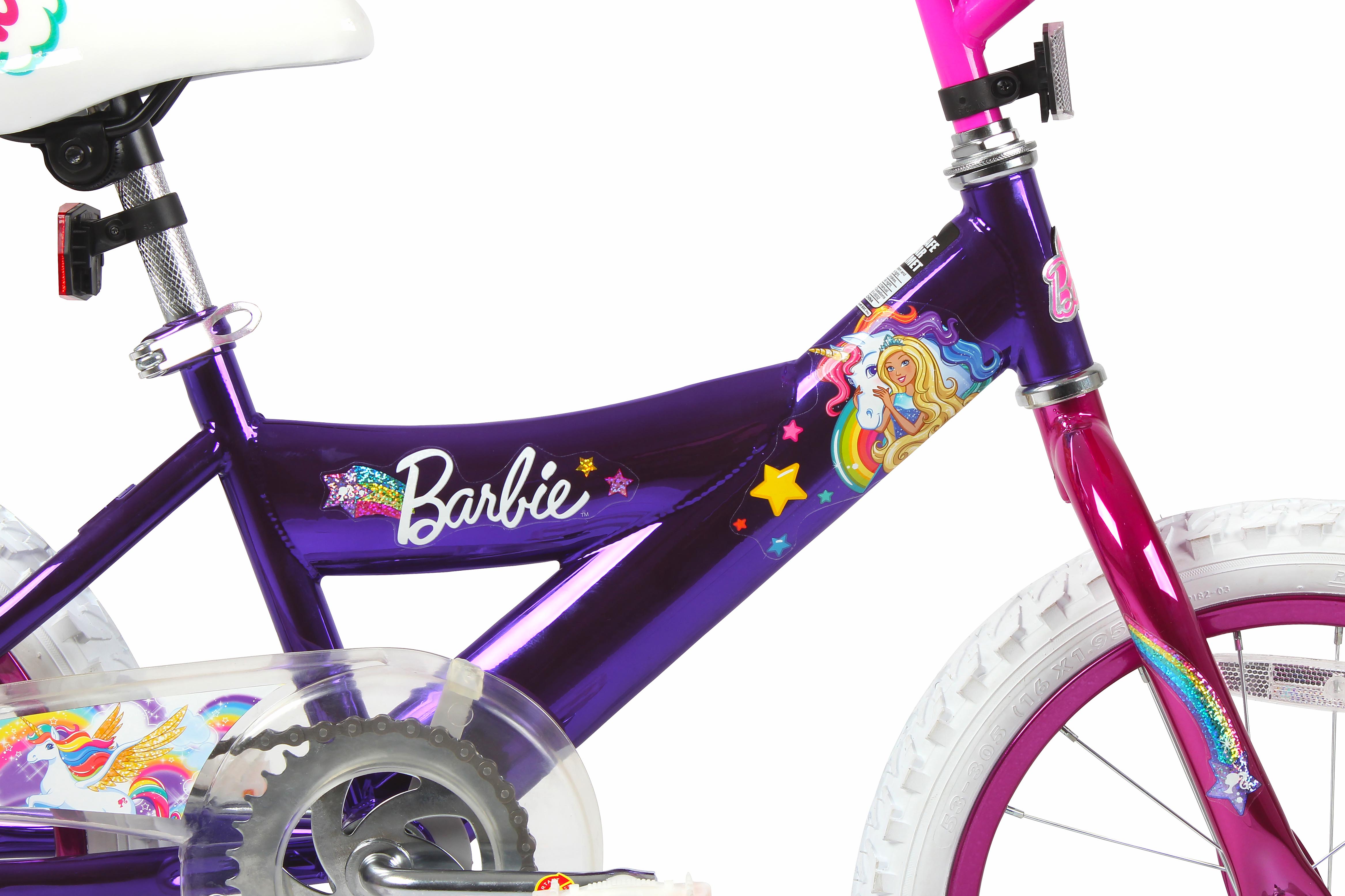 Dynacraft 16 Inch Barbie Unicorn Girls Bike, Purple - image 5 of 7