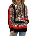 thumbnail image 5 of CASINO RED QUEEN OF HEARTS PATTERN RED-BLACK ART men and women 661D Printed Hoodie Funny Fashion Casual Personality Hip Hop Long Sleeve Cool Pullover, 5 of 8