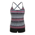 thumbnail image 6 of Women Tankini Swimsuits with Shorts - Two Piece Tummy Control Blouson Tankini,S-5XL, 6 of 6