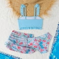 thumbnail image 4 of CAIXIA Toddler Girl Swimsuit Girls Two Piece Swimsuit Bikini Set with Mesh Cover Up for Teens and Juniors, 4 of 4