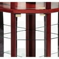 thumbnail image 5 of Cabinet With Lighted Glass, Cherry Color, Adjustable Storage, Delicate Carvings Shelves In Finish Corner Storage Display, 5 of 7