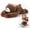 Dark Brown, variant on Soft Plush Animal Toy - Cute Panda, Sloth & Dinosaur Weighted Stuffed Animals for & Adults - Anxiety Relief Hugging Pillows, Hypoallergenic, Non-Machine Washable, Great Gift Green