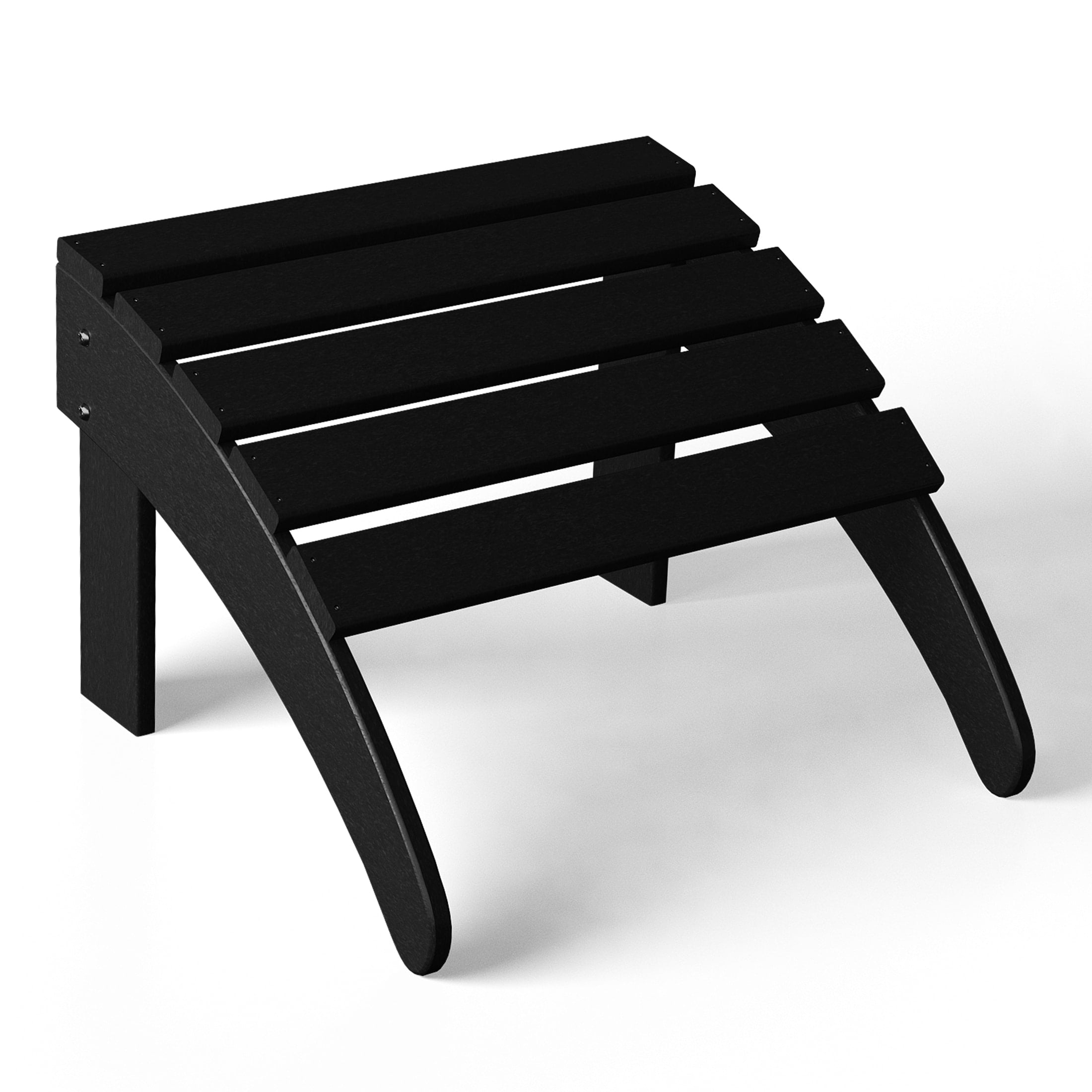 Polytrends Laguna Hdpe All Weather Outdoor Patio Foldable Ottoman Black