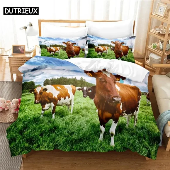 Bed Sheets Cow Bedding Set Duvet Cover Set Bedding Digital Printing Bed Linen Size Bedding Set Fashion Design Bed Sheets