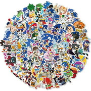 Sonic The Hedgehog Stickers 100Pack Game Theme Stickers Set Random Sticker Decals for Water Bottle Laptop Cellphone
