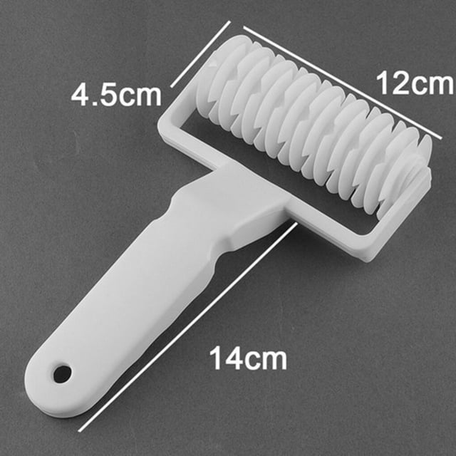 Beige Plastic Roller Cutter Cutter roller cutter Creative cutter Cutter Plastic Cake Molds Pasta Pastry Dough Baking Tools