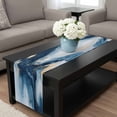 thumbnail image 4 of Navy Blue Marble Table Runner 72 Inches Long, Modern Abstract Ink Painting Kitchen Coffee Dining Table Decoration for Home Party Birthday Wedding Home Decor 14x72 Inches, 4 of 8
