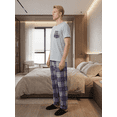 thumbnail image 4 of Pijama Hombre 2 Piezas Unitalla, Playera Suave con Bolsillo y Pantalón a Cuadros, Comodidad Total para Descanso, 4 of 5