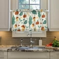 thumbnail image 5 of Mushroom Kitchen Curtains 2 Panels UV Protected Tier Curtains, Half Window Curtains Kitchen Tiers for Guest Room Bathroom Sink Laundry Room Basement,24"x27", 5 of 7