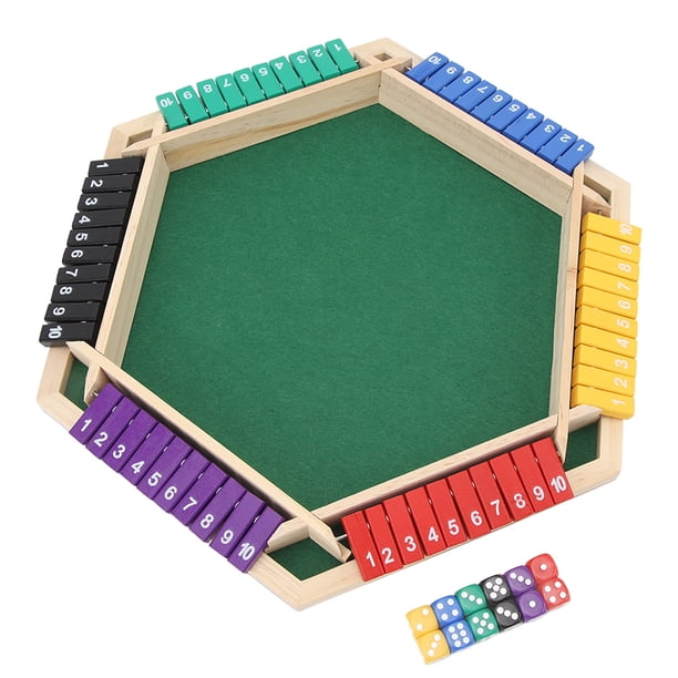 Shut The Box Juego De Dados, Juego De Mesa Interactivo De Pub Divertido Y Sin Fin, Juego De Mesa Shut The Box, Tilo De 6 Jugadores Para Fiesta Para Adultos