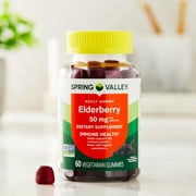 Spring Valley Elderberry Adult Gummies Dietary Supplement, 50 mg, 60 Count