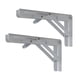 thumbnail image 4 of 2 soportes de estante plegables para ahorrar espacio, de metal. Blanco 18 pulgadas, 4 of 8