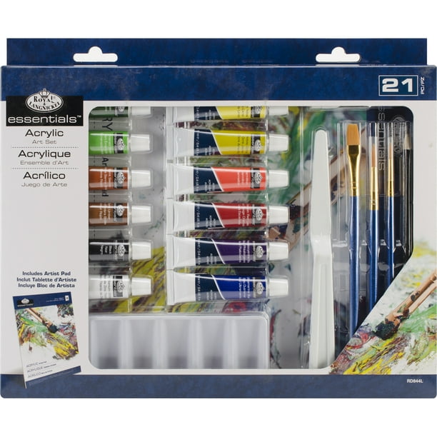 Royal & Langnickel Essentials 21 Piece Acrylic Painting Box Set