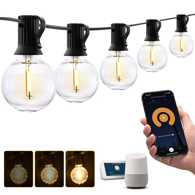 Guirnalda de luces para exteriores XMCOSY+ de 50 m con 25 bombillas LED regulables