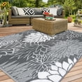 thumbnail image 5 of Ileading Outdoor Rugs for Patios Clearance 9'x12' Waterproof Patio Mat Plastic Straw Rug Reversible RV Camping Tent Rug Outside Area Rug for RV, Patios,Deck, Beach,Balcony, Camping, 5 of 11