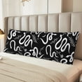 thumbnail image 6 of Lsque Hand Drawn Snake Body Pillow Case Cover,Ultra-Soft Microfiber Bed Pillow Cases 20x54 inches,Elegant Bedding,Breathable Durable Pillow Cover with Envelope Closure, 6 of 8