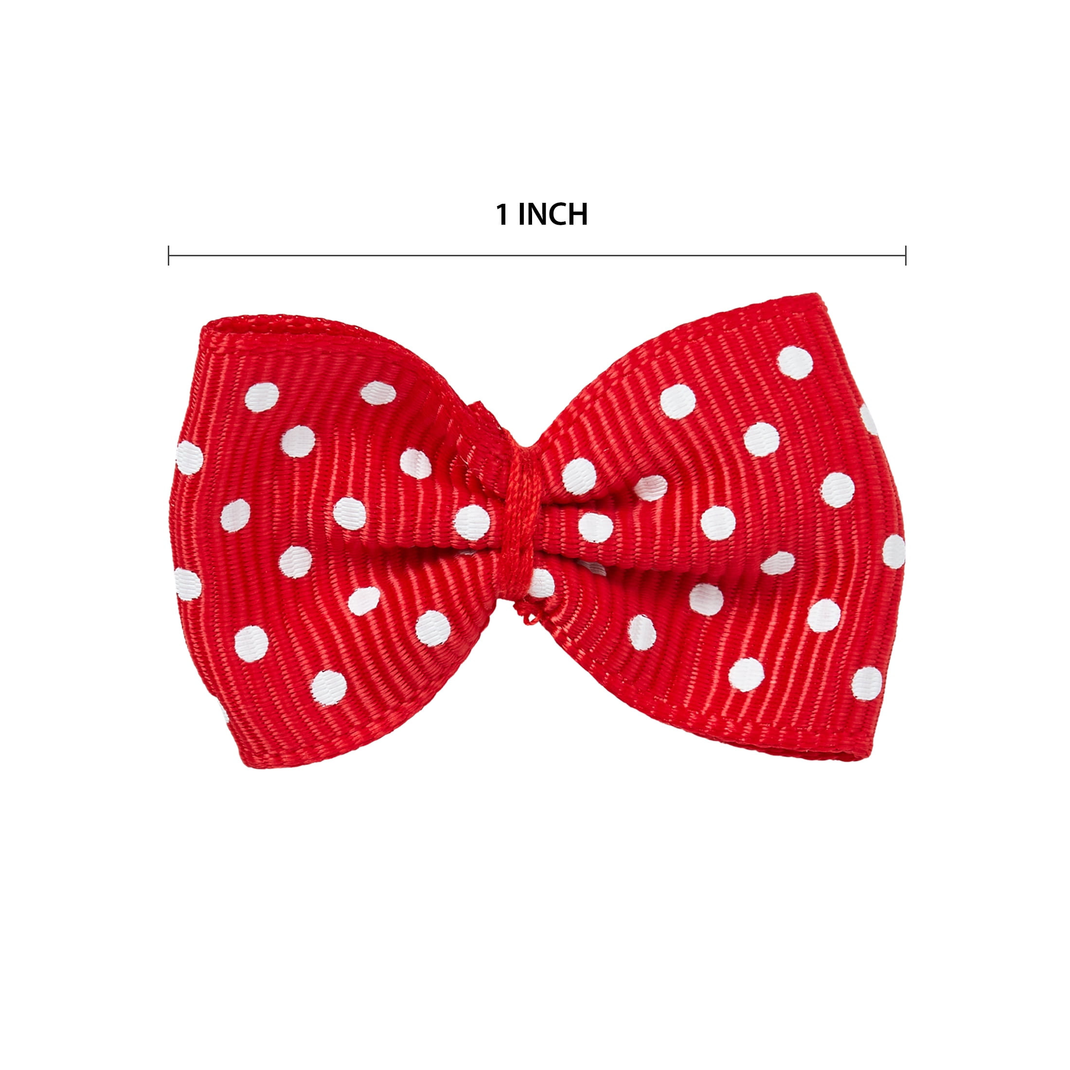 Offray Accessories, Red Grosgrain Bows Accessory for Wedding, Hair Clips, and Scrapbooking, 8 count, 1 Package