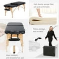 thumbnail image 4 of BestMassage Massage Table Massage Bed Spa Bed 84 Inch Height Adjustable 2 Fold Massage Table W/ Bolsters Carry Case Portable Salon Bed,Black, 4 of 7