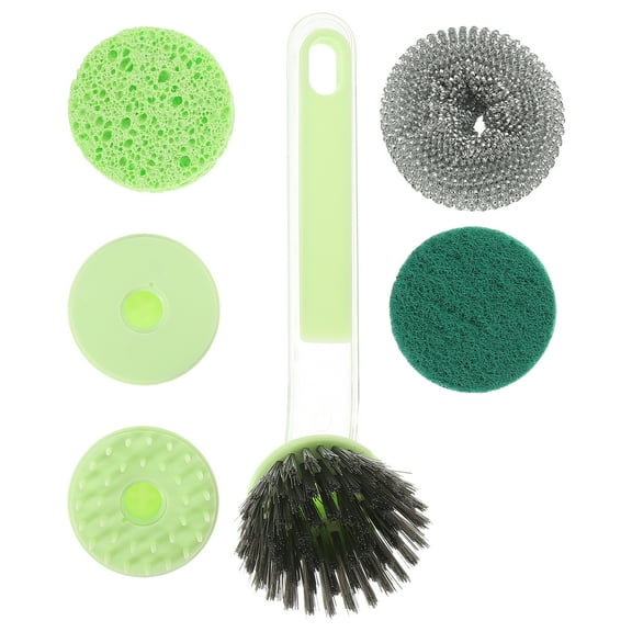 Diekin 1 Set of Multipurpose Kitchen Dish Brush Dish Scrub Brush Dish Scrubber Brush with Replaceable Heads