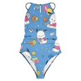 thumbnail image 3 of Pochacco Women's One Piece Swimsuit High Neck Tummy Control Swimwear Bathing Suit, 3 of 7