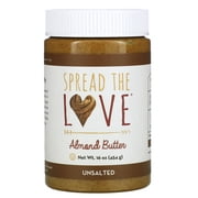Spread The Love Almond Butter, Unsalted, 16 oz ( 454 g)