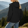 thumbnail image 6 of Liuinsasek Womens Windbreaker Waterproof Raincoat Long-Sleeve Solid Color Zipper Hooded Large Pocket Jacket for Outdoor Mountain Climbing Hiking Skiing Jacket, 6 of 7