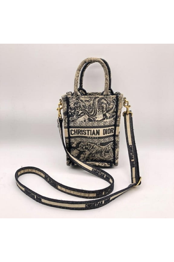 Pre-Owned Christian Dior Book Tote Mini Phone Bag 50-MA-0292