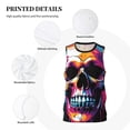 thumbnail image 3 of Sikiie Colorful Skull Basketball Jersey Reversible Men's Mesh Athletic Sports Shirts Training Practice S-4XLMedium, 3 of 6