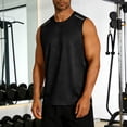 thumbnail image 2 of GuangCheng Mens Tank Top Lightweight Workout Gym Muscle Quick Dry Shirts Moisture Wicking Sleeveless Tee Shirts,Black,Size 3XL, 2 of 9