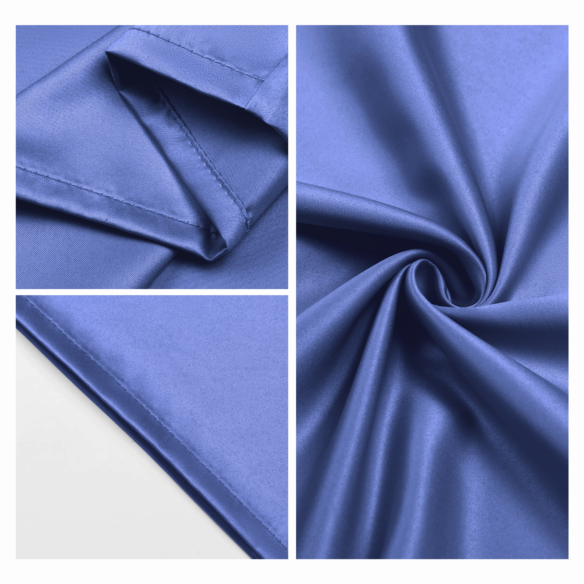 Unique Bargains Satin Pillow Case Cooling Pillowcases with Envelope Closure Standard Navy