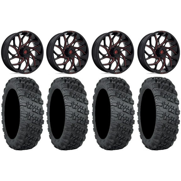 Fuel Runner 20" Wheels Red 33" Versa Cross V3 Tires Polaris RZR XP 1000 / PRO XP / Ranger XP 900/1000