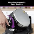 thumbnail image 3 of Salton Rotating Double Belgian Waffle Maker – 2 Waffles in Under 3 Minutes | Rotating Design for Even Cooking | Non-Stick Plates | Removable Drip Tray | Cool Touch Handle (WM2159), 3 of 8