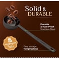 thumbnail image 2 of Ensemble de Cuillères à Café Premium - 1 Cuillère (15ml) & 2 Cuillères (30ml) - Cuillère à Mesurer en Acier Inoxydable avec Longues Poignées (Noir), 2 of 4