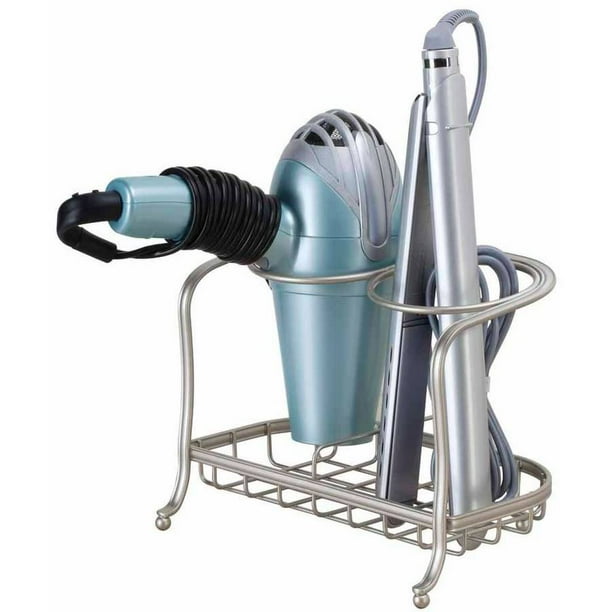 InterDesign York Lyra Hair Dryer and Flat Iron Holder